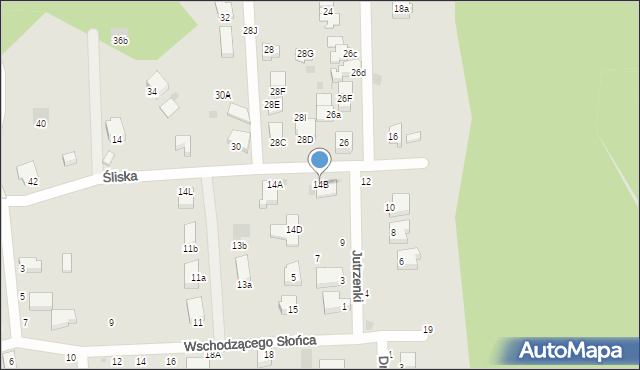 Gdynia, Śliska, 14B, mapa Gdyni