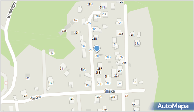 Gdynia, Śliska, 28, mapa Gdyni