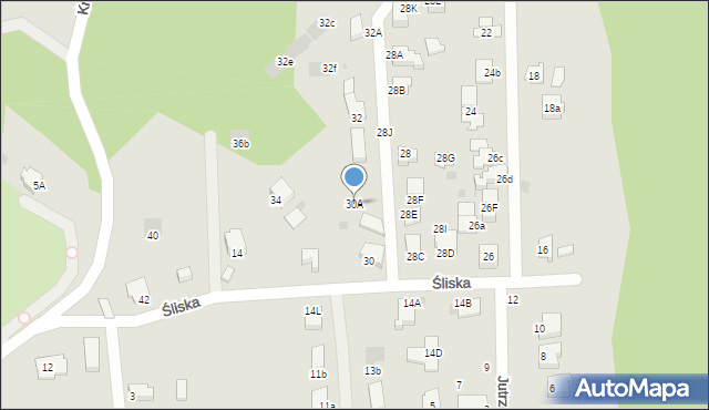 Gdynia, Śliska, 30A, mapa Gdyni