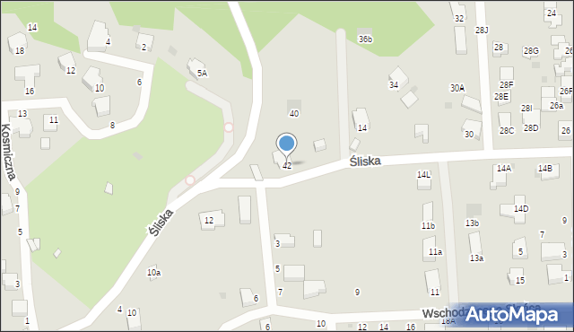 Gdynia, Śliska, 42, mapa Gdyni