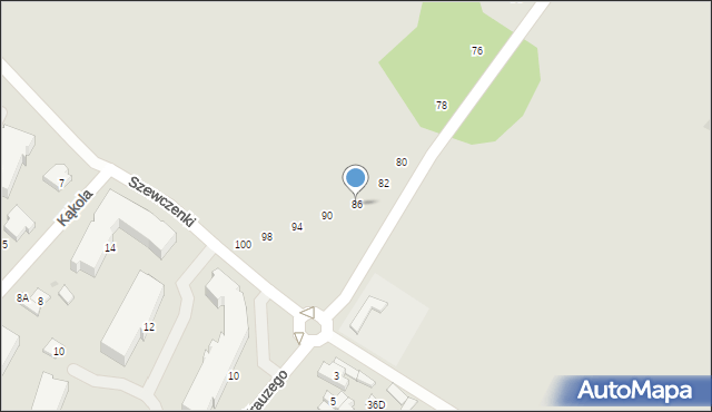 Gdynia, Śliska, 86, mapa Gdyni