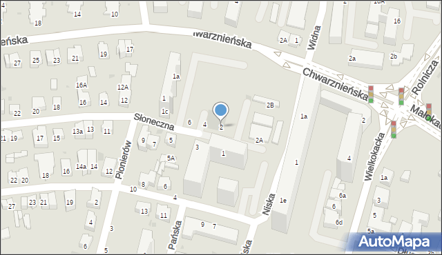 Gdynia, Słoneczna, 2, mapa Gdyni