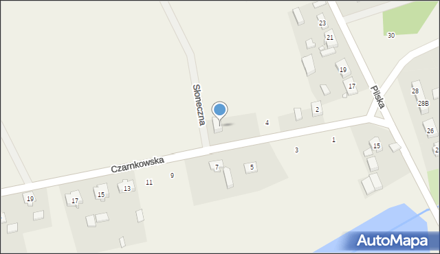 Gębice, Słoneczna, 1, mapa Gębice