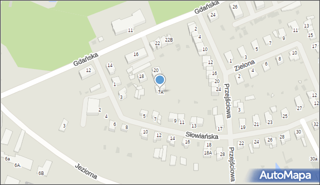 Giżycko, Słowiańska, 7A, mapa Giżycko