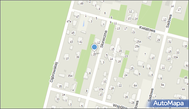 Glina, Słoneczna, 10, mapa Glina