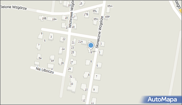 Gliwice, Słoneczne Wzgórze, 4, mapa Gliwic