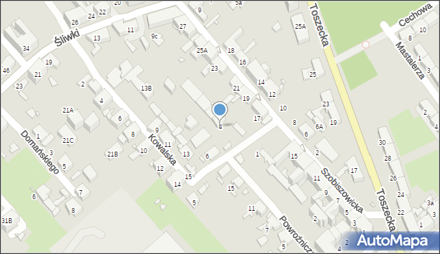 Gliwice, Ślusarska, 4, mapa Gliwic