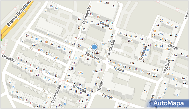 Głogów, Słodowa, 21, mapa Głogów