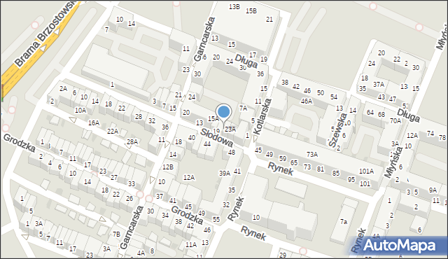 Głogów, Słodowa, 21A, mapa Głogów