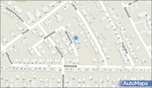 Głogów, Słoneczna, 17, mapa Głogów