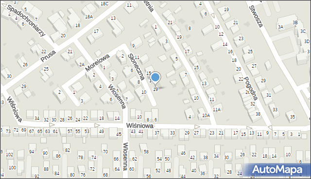 Głogów, Słoneczna, 19, mapa Głogów