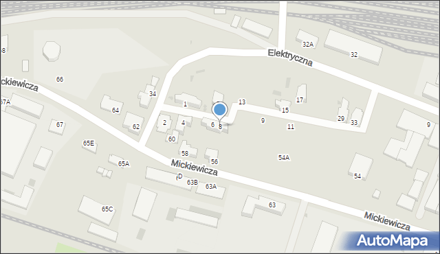 Głogów, Słowackiego Juliusza, 8, mapa Głogów