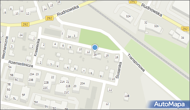 Głogów, Ślusarska, 14, mapa Głogów