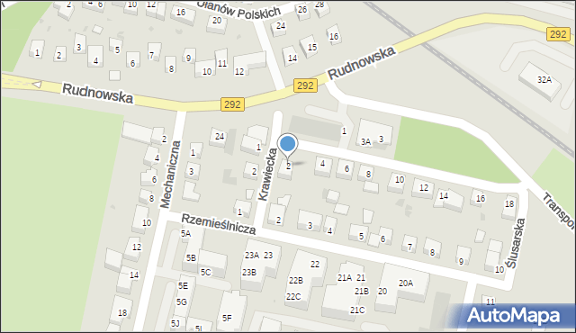 Głogów, Ślusarska, 2, mapa Głogów