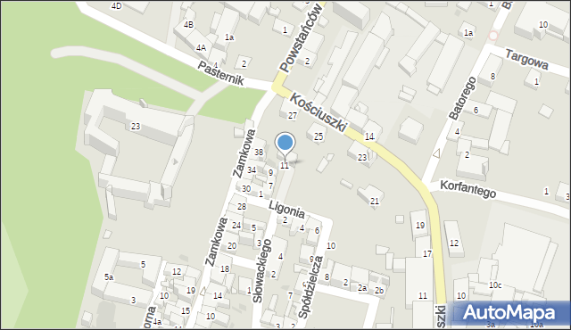 Głogówek, Słowackiego Juliusza, 11, mapa Głogówek