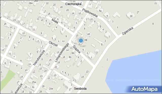 Głowno, Śląska, 7, mapa Głowno