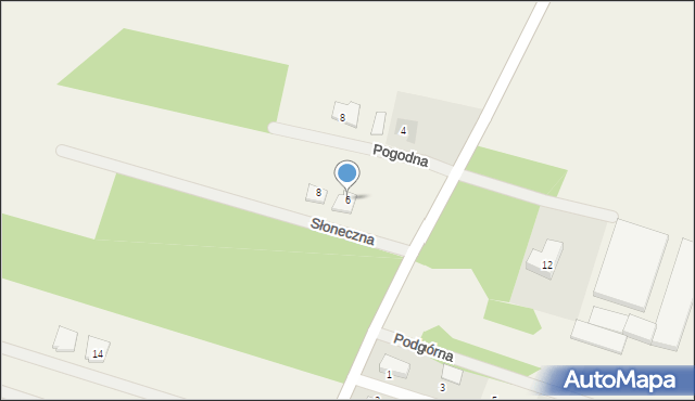 Głuchowo, Słoneczna, 6, mapa Głuchowo