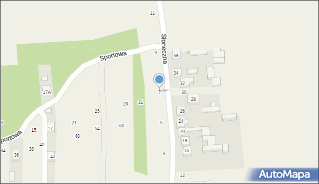 Gniazdów, Słoneczna, 7, mapa Gniazdów