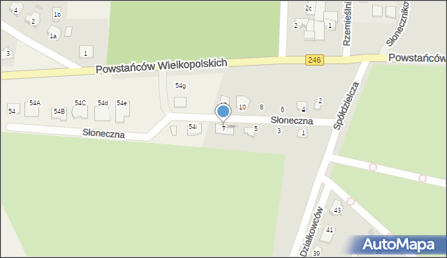 Gniewkowo, Słoneczna, 7, mapa Gniewkowo