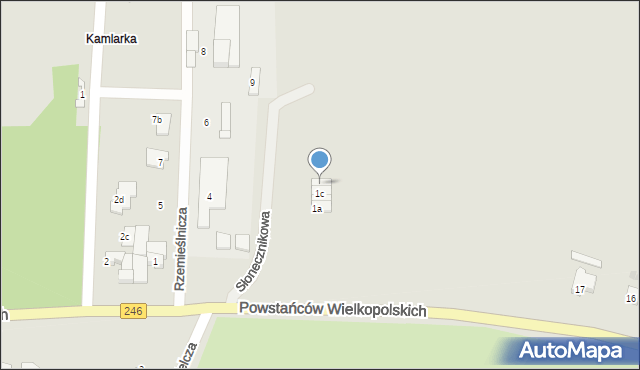 Gniewkowo, Słonecznikowa, 1d, mapa Gniewkowo
