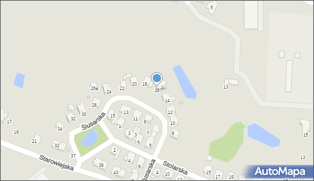Gniezno, Ślusarska, 16, mapa Gniezna