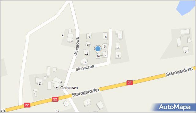 Gniszewo, Słoneczna, 4A, mapa Gniszewo