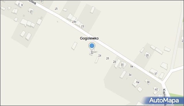 Gogolewko, Słonecznikowa, 22, mapa Gogolewko