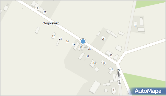 Gogolewko, Słonecznikowa, 32, mapa Gogolewko