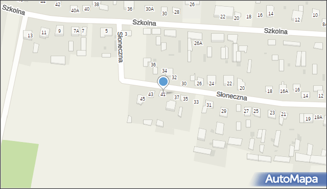 Gołąbek, Słoneczna, 41, mapa Gołąbek