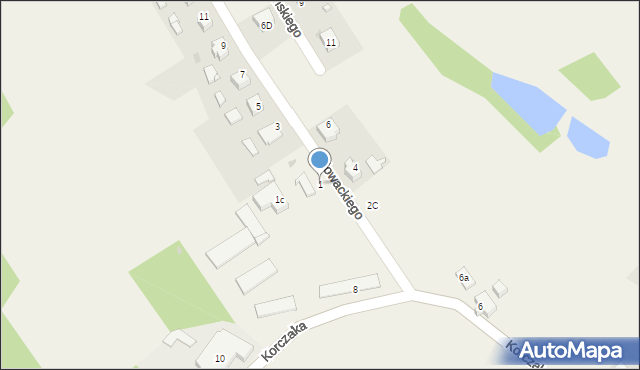 Golasowice, Słowackiego Juliusza, 1, mapa Golasowice