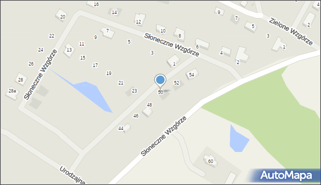 Goleniów, Słoneczne Wzgórze, 50, mapa Goleniów