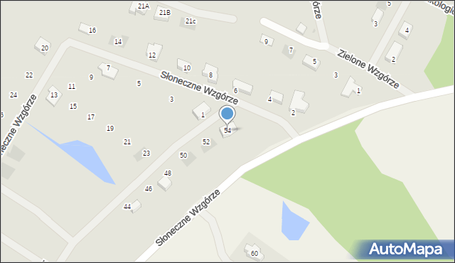 Goleniów, Słoneczne Wzgórze, 54, mapa Goleniów