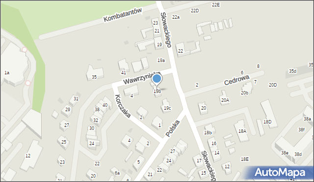 Goleniów, Słowackiego Juliusza, 19b, mapa Goleniów
