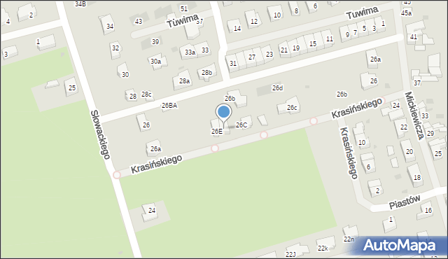 Goleniów, Słowackiego Juliusza, 26d, mapa Goleniów