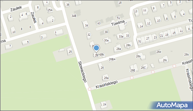 Goleniów, Słowackiego Juliusza, 28, mapa Goleniów