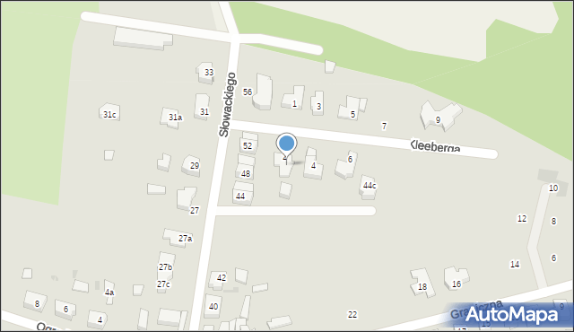 Goleniów, Słowackiego Juliusza, 44a, mapa Goleniów