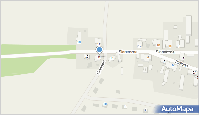 Golice, Słoneczna, 13, mapa Golice