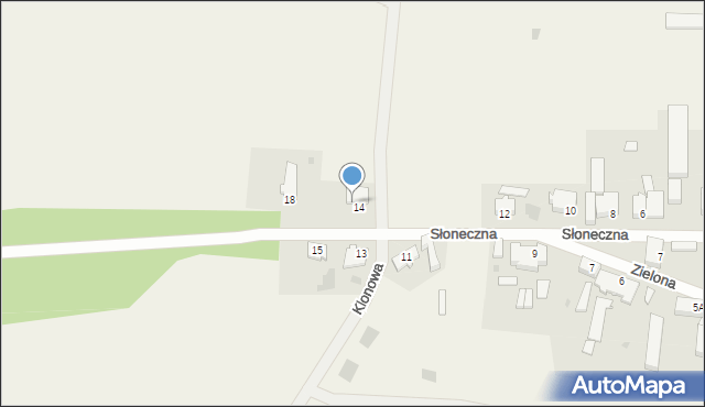 Golice, Słoneczna, 16, mapa Golice