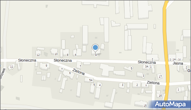 Golice, Słoneczna, 4, mapa Golice