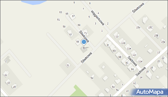 Góra, Śliwkowa, 53, mapa Góra