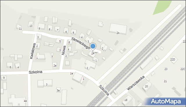 Gorzkowice, Słowackiego Juliusza, 1A, mapa Gorzkowice