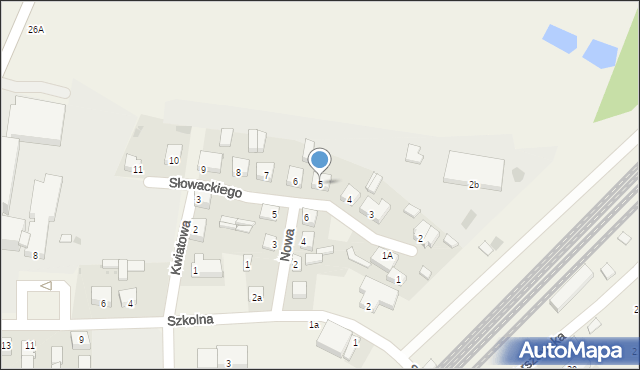 Gorzkowice, Słowackiego Juliusza, 5, mapa Gorzkowice