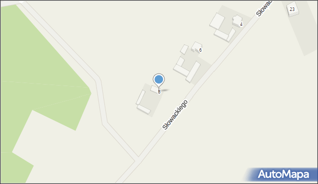 Górzno, Słowackiego Juliusza, 8, mapa Górzno