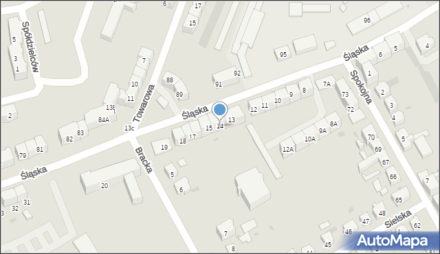 Gorzów Wielkopolski, Śląska, 14, mapa Gorzów Wielkopolski