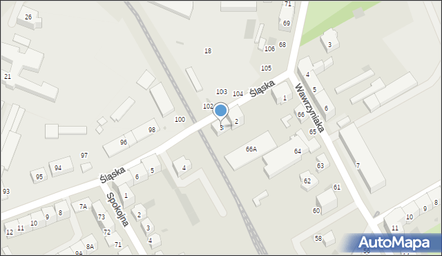 Gorzów Wielkopolski, Śląska, 3, mapa Gorzów Wielkopolski