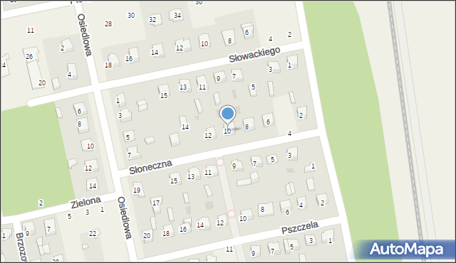 Gozdowo, Słoneczna, 10, mapa Gozdowo