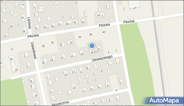 Gozdowo, Słowackiego Juliusza, 8, mapa Gozdowo