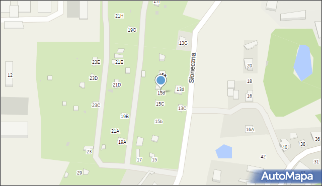 Grabowo Kościerskie, Słoneczna, 15d, mapa Grabowo Kościerskie