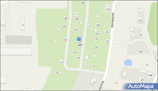 Grabowo Kościerskie, Słoneczna, 19B, mapa Grabowo Kościerskie