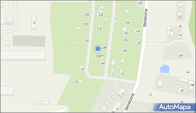 Grabowo Kościerskie, Słoneczna, 21A, mapa Grabowo Kościerskie